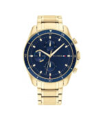 Tommy Hilfiger Parker Guld Stål Blå Urtavla 44mm Herrklocka 1791834