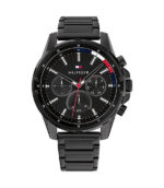 Tommy Hilfiger Mason Svart Stål Svart Urtavla 45mm Herrklocka 1791935