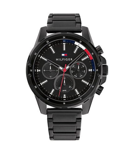 Tommy Hilfiger Mason Svart Stål Svart Urtavla 45mm Herrklocka 1791935