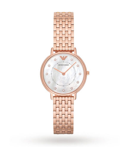 Emporio Armani Roséguld Stål Pärlemor Urtavla 32mm Damklocka AR11006