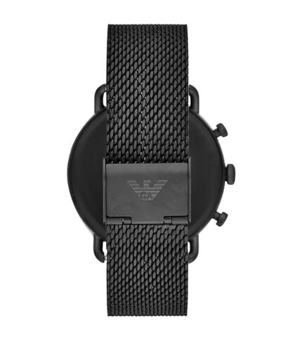 Emporio Armani Aviator Svart Stål blå urtavla 44mm Herrklocka AR11201