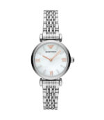 Emporio Armani Gianni T-Bar Silver Stål Pärlemor Urtavla 32mm Damklocka AR11204