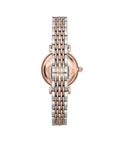 Emporio Armani Gianni T-bar Silver/Roséguld Stål Rosa Urtavla 28mm Damklocka AR11223