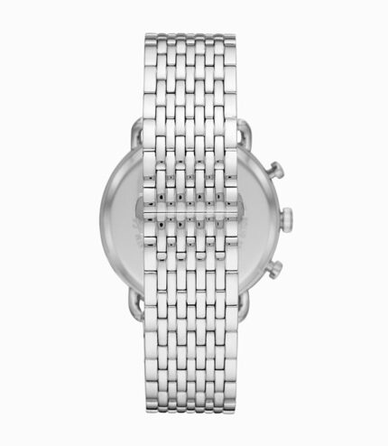Emporio Armani Aviator Silver Stål blå urtavla 42mm Herrklocka AR11238