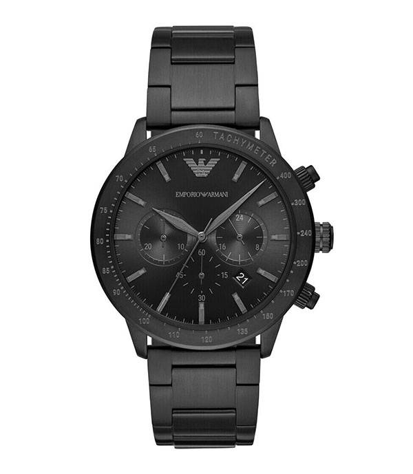 Emporio Armani Mario Svart Stål svart urtavla 42mm Herrklocka AR11242
