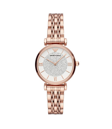 Emporio Armani Gianni T-Bar Roséguld Stål 32mm Damklocka AR11244