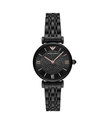 Emporio Armani Gianni T-bar Svart Stål 32mm Damklocka AR11245