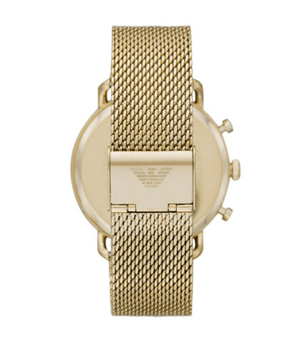 Emporio Armani Aviator Guld Stål vit urtavla 43mm Herrklocka AR11315