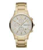 Emporio Armani Renato Guld Stål vit urtavla 43mm Herrklocka AR11332