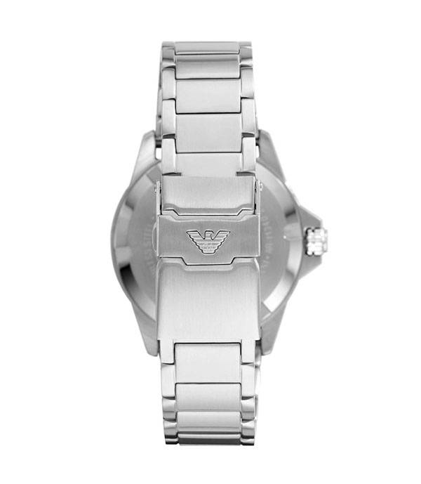 Emporio Armani Diver Silver Stål grön urtavla 42mm Herrklocka AR11338
