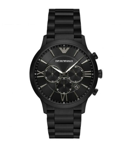 Emporio Armani Giovanni Svart Stål svart urtavla 43mm Herrklocka AR11349