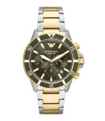 Emporio Armani Diver Silver Stål svart urtavla 43mm Herrklocka AR11361