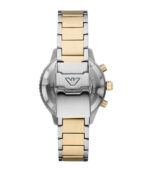 Emporio Armani Diver Silver/Guld Stål blå urtavla 43mm Herrklocka AR11362