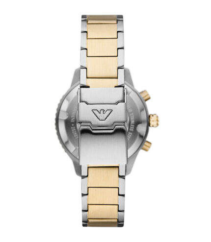 Emporio Armani Diver Silver/Guld Stål blå urtavla 43mm Herrklocka AR11362