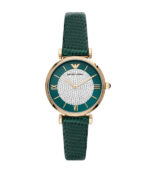 Emporio Armani Grönt Läder 32mm Damklocka AR11403