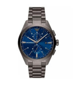 Emporio Armani Claudio Grå Stål Blå Urtavla 43mm Herrklocka AR11481