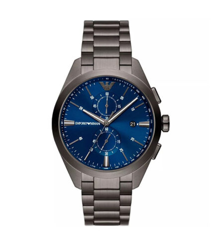 Emporio Armani Claudio Grå Stål Blå Urtavla 43mm Herrklocka AR11481
