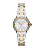 Emporio Armani Mia Silver/Guld Stål Pärlemor Urtavla 32mm Damklocka AR11524
