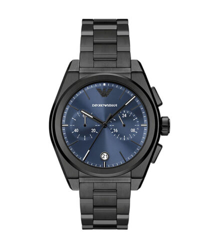 Emporio Armani Federico Grå Stål Blå Urtavla 43mm Herrklocka AR11561