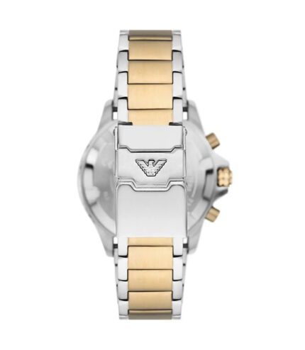 Emporio Armani Diver Silver/Guld Stål Grön urtavla 43mm Herrklocka AR11586