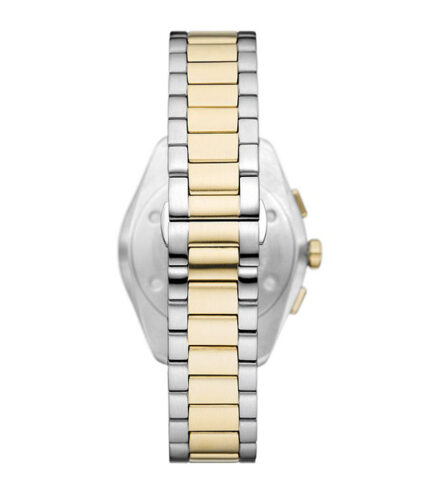 Emporio Armani Claudio Silver/Guld Stål Beige Urtavla Herrklocka AR11605