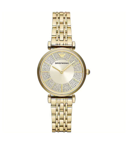 Emporio Armani Gianni T-Bar Guld Stål Guld Urtavla 32mm Damklocka AR11608