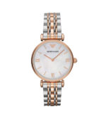 Emporio Armani Gianni T-bar Silver/Roséguld Stål 32mm Damklocka AR1683