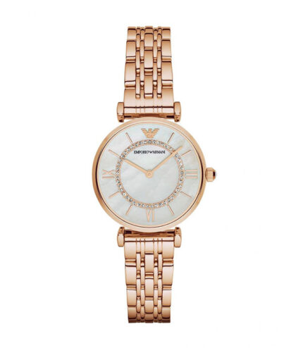 Emporio Armani Gianni T-Bar Roséguld Stål 32mm Damklocka AR1909