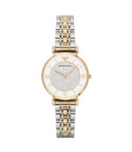 Emporio Armani Gianni T-Bar Silver/Guld Stål 32mm Damklocka AR2076