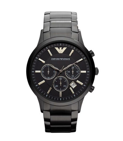 Emporio Armani Renato Svart Stål svart urtavla 43 mm Herrklocka AR2453