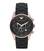Emporio Armani Sportivo Svart Sillikon svart urtavla 43mm Herrklocka AR5905