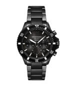 Emporio Armani Diver Svart Keramik grå urtavla 43mm Herrklocka AR70010