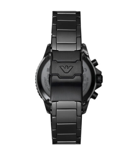 Emporio Armani Diver Svart Keramik grå urtavla 43mm Herrklocka AR70010