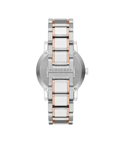 Burberry The City Silver/Roséguld Stål Vit Urtavla 40mm Unisexklocka BU9006