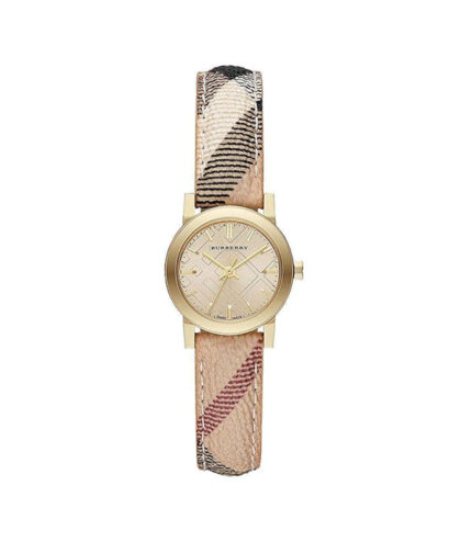 Burberry The The City Flerfärgad Läder Guld Urtavla 26mm Damklocka BU9219