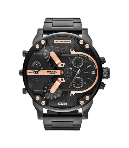 Diesel Mr.Daddy 2.0 Svart Stål Svart Urtavla 56mm Herrklocka DZ7312