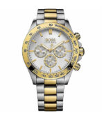 Hugo Boss Ikon 1512960 Silver/Guld Stål vit urtavla 44mm Herrklocka 1512960