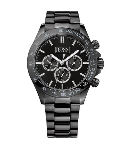 Hugo Boss Ikon Svart Stål svart urtavla 44mm Herrklocka 1512961