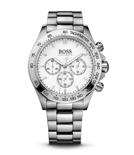 Hugo Boss Ikon Silver Stål vit urtavla 42mm Herrklocka 1512962