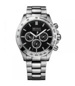 Hugo Boss Ikon 1512965 Silver Stål svart urtavla 44mm Herrklocka 1512965