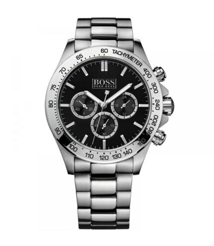 Hugo Boss Ikon 1512965 Silver Stål svart urtavla 44mm Herrklocka 1512965