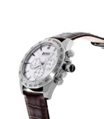 Hugo Boss Ikon Brun Läder vit urtavla 42mm Herrklocka 1513175