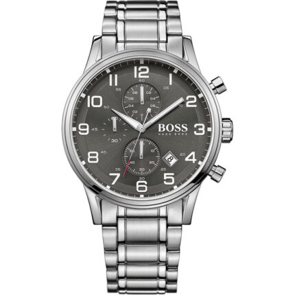 Hugo Boss Aeroliner Silver Stål 44mm Herrklocka 1513181
