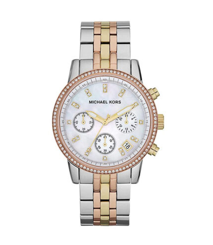 Michael Kors Ritz Silver/Guld/Roséguld Stål 38mm Damklocka MK5650