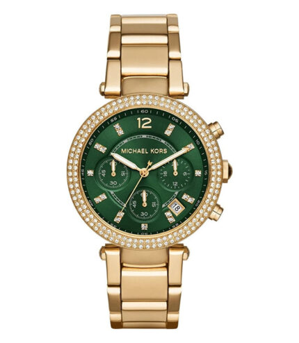 Michael Kors Parker Guld Stål Grön Urtavla 39mm Damklocka MK6263
