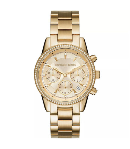 Michael Kors Ritz Guld Stål Guld Urtavla 37mm Damklocka MK6356