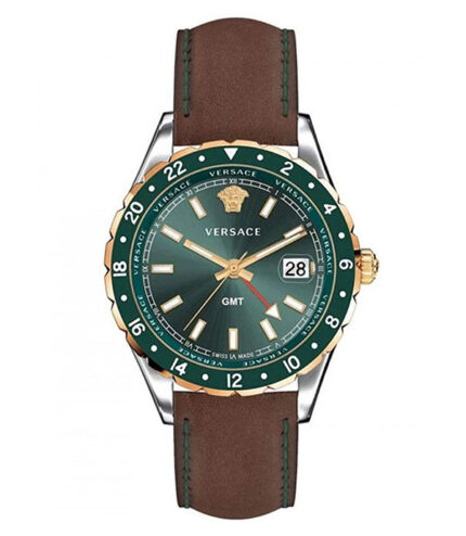 Versace Hellenyium Hellenyium Brun Läder 42mm Herrklocka V11090017