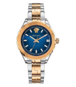 Versace Hellenyium Silver/Guld Stål Blå Urtavla 35mm Damklocka V12060017