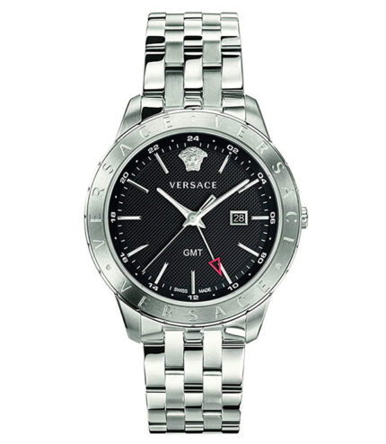 Versace Universe GMT Silver Stål 43mm Herrklocka VEBK00418