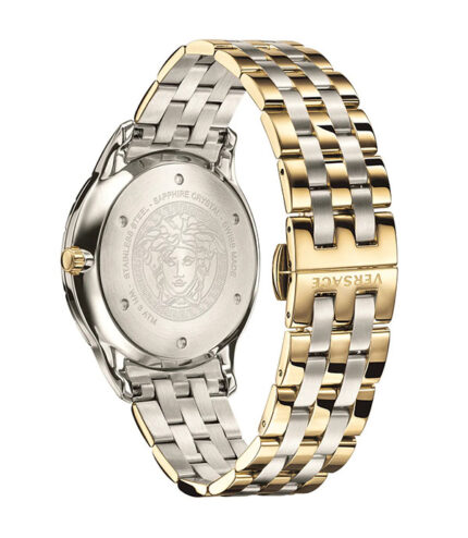 Versace Universe GMT Silver/Guld Stål Grön Urtavla 43mm Herrklocka VEBK00718
